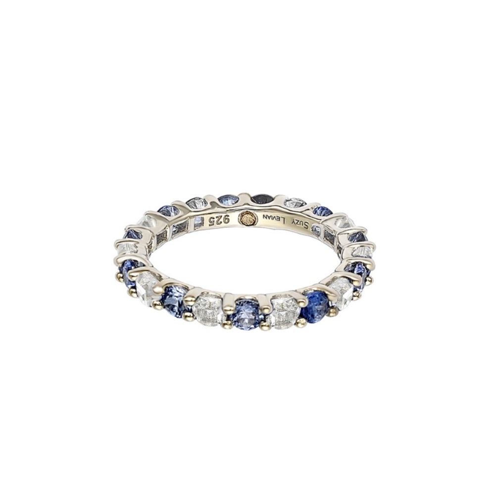 Levian Sapphire Sterling Silver Eternity Band - Picture 14 of 14